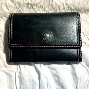 Black Coach Wallet with Pink Trim